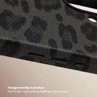 Selencia Sabi Backcover Panterprint met MagSafe Apple iPhone 17 - Midnight Black