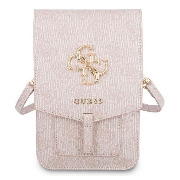 Guess Crossbody Telefoontasje - Smartphone schoudertasje met riem 4G Logo - Rose