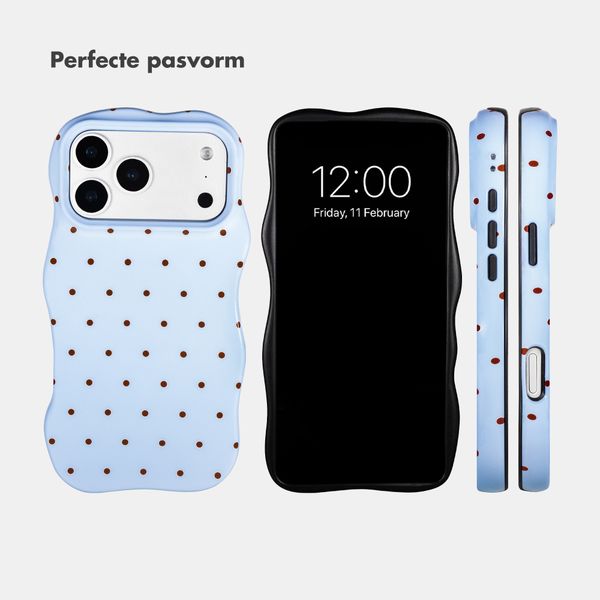 Selencia Vivid Wavy Backcover met MagSafe Apple iPhone 18 Pro Max / 17 Pro Max - Happy Dots Digital Sky