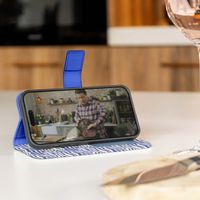 imoshion Design Bookcase Samsung Galaxy S10e - White Blue Stripes