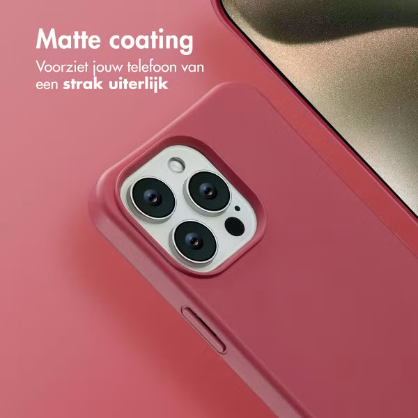 imoshion Color Backcover met afneembaar koord MagSafe Apple iPhone 15 Pro Max - Raspberry