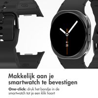 imoshion Wave Siliconenband Samsung Galaxy Watch 8 (40/44mm) / Classic (46mm) - Zwart