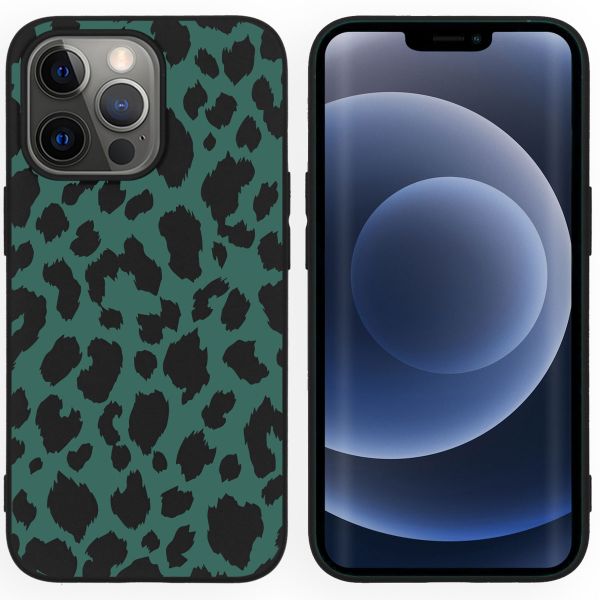 imoshion Design hoesje iPhone 13 Pro - Luipaard - Groen / Zwart