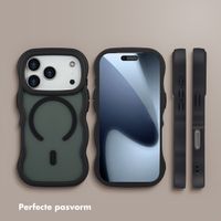 Selencia Wavy Backcover met MagSafe Apple iPhone 17 Pro - Zwart