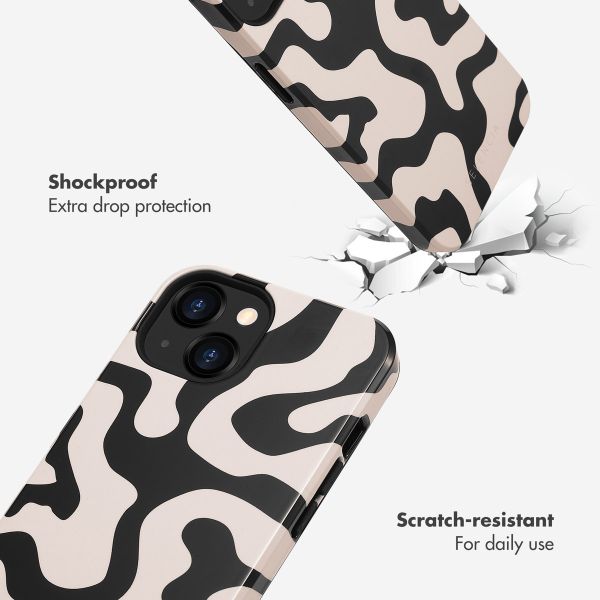 Selencia Vivid Back Cover Apple iPhone 13 - Art Wave Black