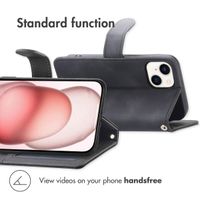 imoshion Bookcase with Strap Apple iPhone 15 - Black