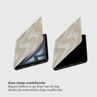 Selencia Vivid tablethoes Apple iPad Air 11 inch (2025) M3 / (2024) M2 / Air 5 (2022) / Air 4 (2020) - Desert Waves Beige