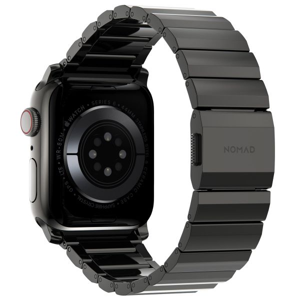 Nomad Magnetische stalen schakelband Apple Watch Series 1 t/m 11 / SE / Ultra (44/45/46/49 mm) - Graphite