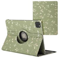 imoshion 360° Draaibare Design Bookcase Apple iPad Pro 11 (2024) M4 - Green Flowers