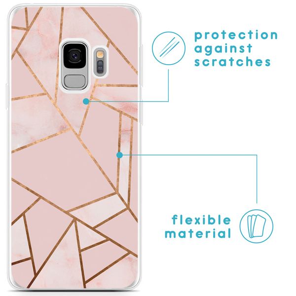 imoshion Design hoesje Samsung Galaxy S9 - Grafisch Koper / Roze