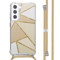 imoshion Design hoesje met koord Samsung Galaxy S21 FE - Beige Graphic