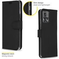 Accezz Wallet Softcase Bookcase Motorola Edge 30 Fusion - Zwart