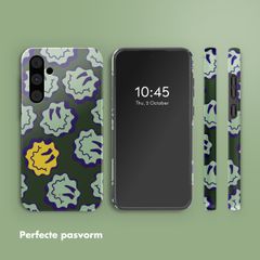 Selencia Vivid Backcover Samsung Galaxy A55 - Wavy Smiley Green