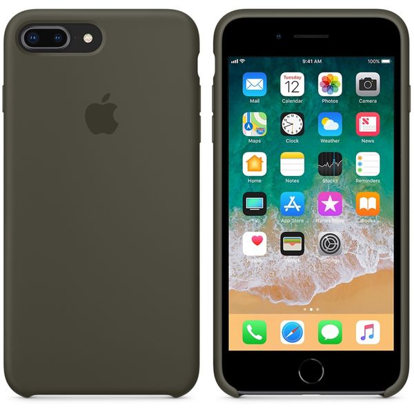 Apple Silicone Backcover Apple iPhone 8 Plus / 7 Plus - Dark Olive