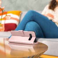 Klavertje Bloemen Bookcase Alcatel 1S (2019) - Rosé Goud