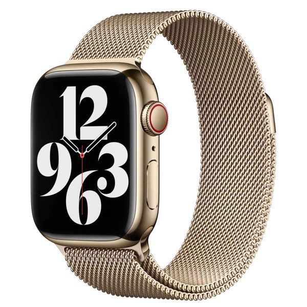 Apple Milanese Loop Band Apple Watch Series 1 t/m 9 / SE (38/40/41 mm) | Series 10 (42 mm) - Gold