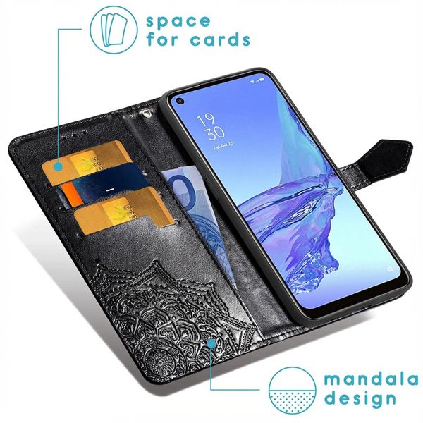 imoshion Mandala Bookcase Oppo A53 / Oppo A53s - Zwart