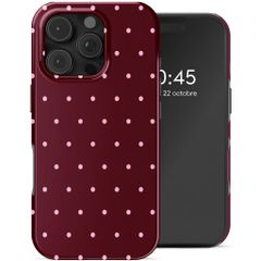 Selencia Vivid Case with MagSafe Apple iPhone 16 Pro - Happy Dots Burgundy
