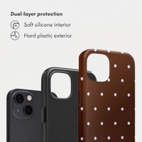 Selencia Vivid Back Cover Apple iPhone 13 Pro - Happy Dots Chocolate