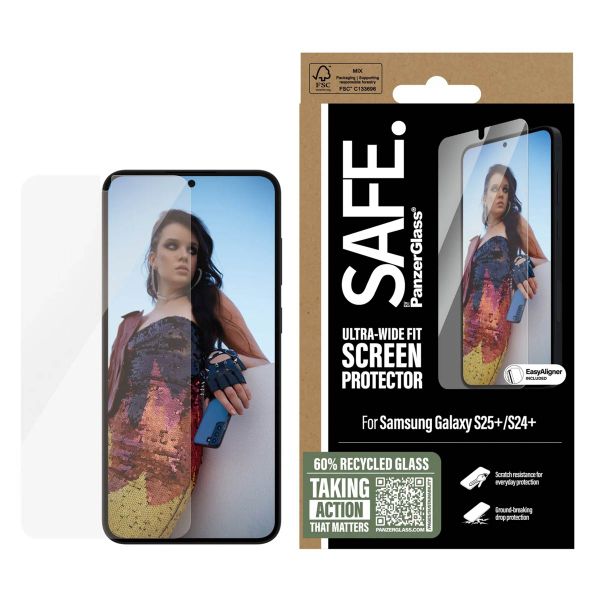 SAFE by PanzerGlass Ultra-Wide Fit Screenprotector incl. applicator Samsung Galaxy S24 Plus