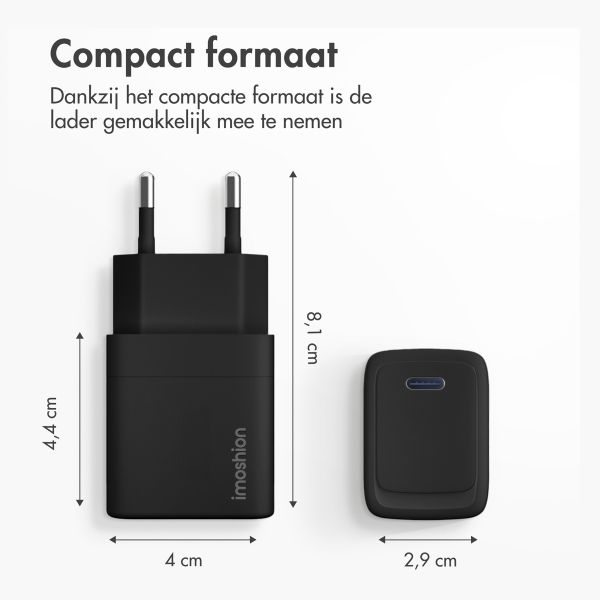 imoshion Wall Charger 20 Watt | USB-C - Zwart