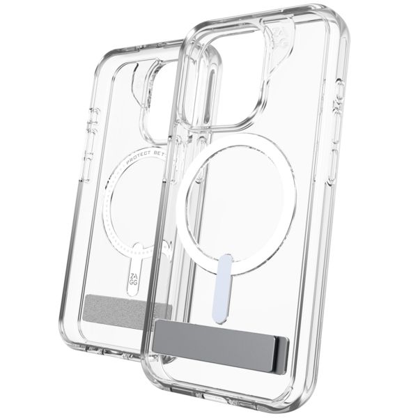 ZAGG Crystal Palace Snap KickStand Case met MagSafe iPhone 15 Pro - Transparant