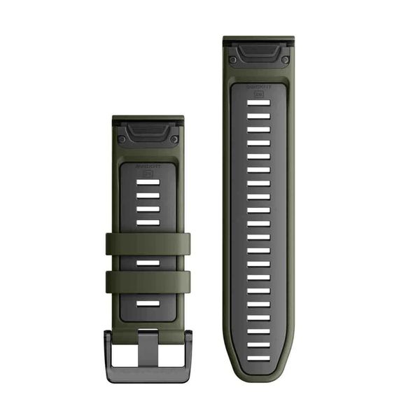 Garmin QuickFit® Siliconen bandje  - Garmin 26 mm aansluiting - Moss / Graphite
