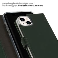 Selencia Echt Lederen Bookcase iPhone 14 Plus - Groen