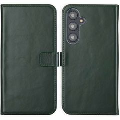 Selencia Echt Leren Bookcase Samsung Galaxy S24 FE - Groen