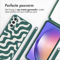 imoshion Siliconen design hoesje met koord Samsung Galaxy A54 (5G) - Petrol Green Groovy