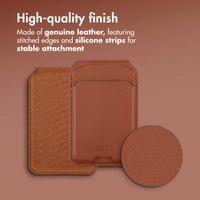 Accezz Leather Wallet with Stand - Compatible with MagSafe and Qi2 - Sienna Brown