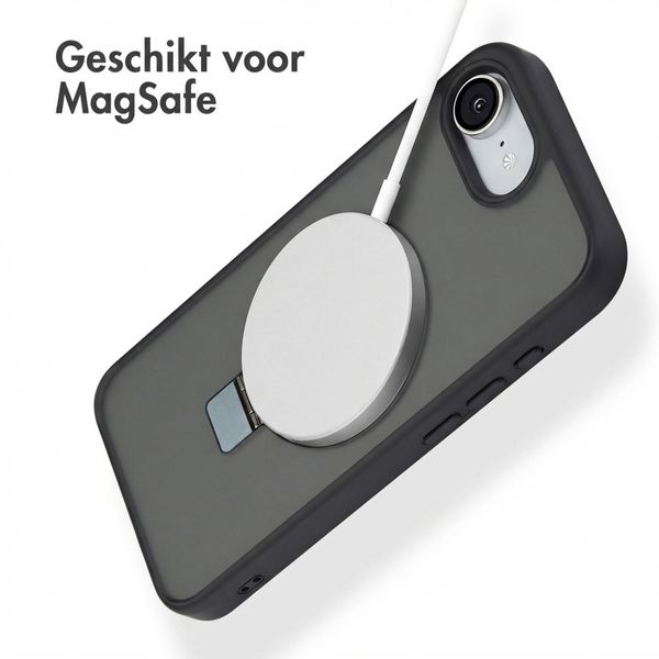 Accezz Ring Stand Backcover met MagSafe Apple iPhone 17e / 16e - Zwart