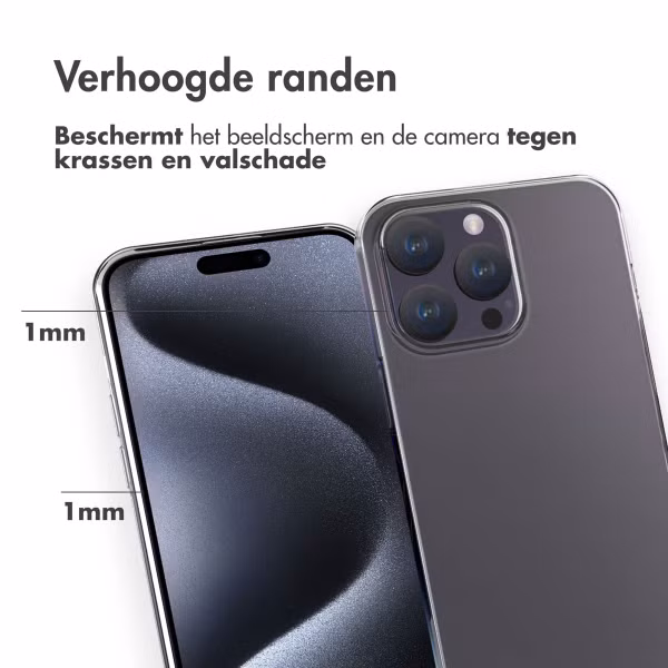 Accezz Clear Backcover Apple iPhone 15 Pro Max - Transparant