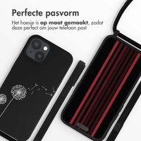 imoshion Siliconen design hoesje met koord Apple iPhone 15 - Dandelion Black