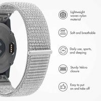 imoshion QuickFit® Nylon Band - Garmin 20 mm Connector - Size L/XL - White