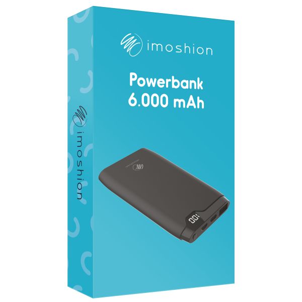 imoshion Powerbank 6.000 mAh - Quick Charge - Zwart