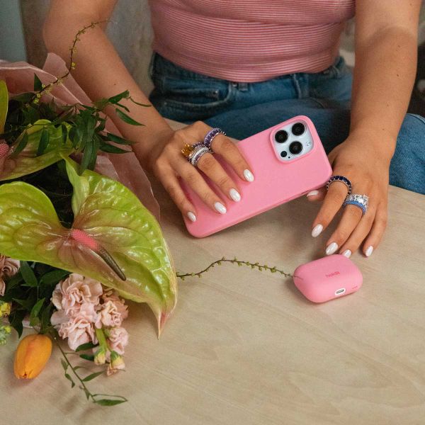 Holdit Silicone Case Apple iPhone 15 Pro Max - Rouge Pink