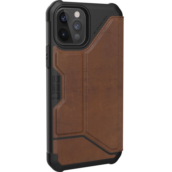 UAG Metropolis Bookcase iPhone 12 (Pro) - Leather Brown