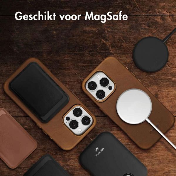 Accezz Vintage Leather Magsafe Backcover Apple iPhone 16 Pro - Tabacco Cognac