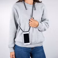 imoshion Backcover met koord Apple iPhone 12 (Pro) - Zwart