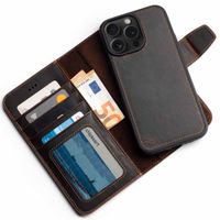 Wachikopa Magic Bookcase 2-in-1 iPhone 15 Pro - Dark Brown