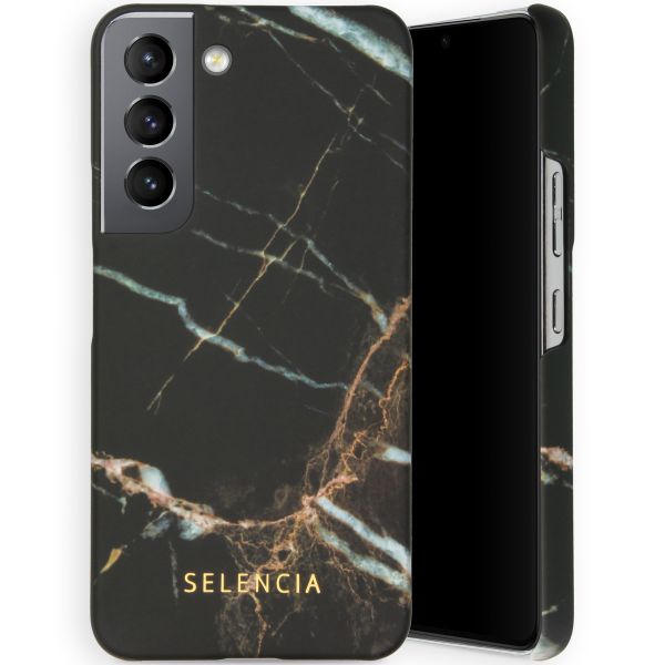 Selencia Maya Fashion Backcover Samsung Galaxy S22 - Marble Black