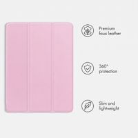 imoshion Trifold Book Case Apple iPad 11 (2025) 11 inch A16 / iPad 10 (2022) 10.9 inch - Pink