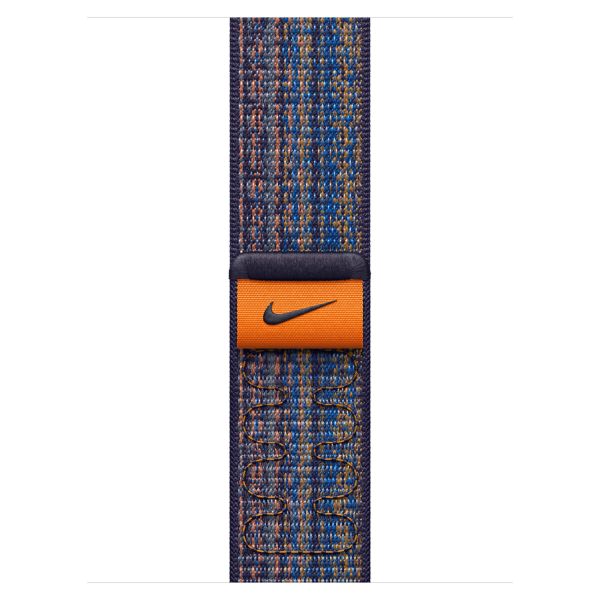 Apple Nike Sport Loop Band Apple Watch Series 1 t/m 9 / SE (38/40/41 mm) | Series 10 (42 mm) - Game Royal/Orange