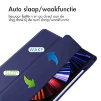 imoshion Trifold Hardcase Bookcase Apple iPad Pro 12.9 (2018/2020/2021/2022) - Donkerblauw