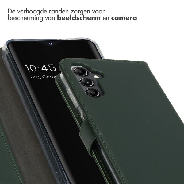 Selencia Echt Lederen Bookcase Samsung Galaxy A14 (5G/4G) - Groen