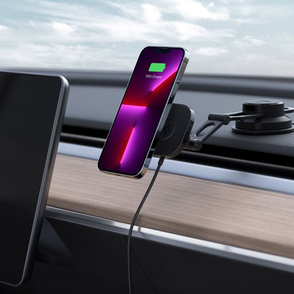 Spigen OneTap Pro 3 - Telefoonhouder auto - Dashboard of voorruit - Draadloos opladen - Magnetisch - Zwart