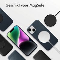 Accezz MagSafe Leather Backcover Apple iPhone 14 - Nightfall Blue