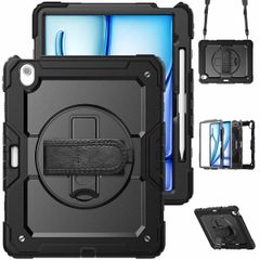 Accezz Rugged Back Cover with shoulder strap Apple iPad Air 13 inch (2026) M4 / (2025) M3 / (2024) M2 - Black