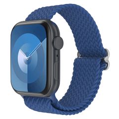 imoshion Nylon geweven bandje Apple Watch Series 1 t/m 9 / SE (38/40/41 mm) | Series 10 / 11 (42 mm) - Donkerblauw